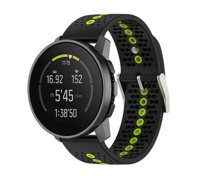 Strap-it® Suunto Race (S) siliconen bandje (zwart/geel)