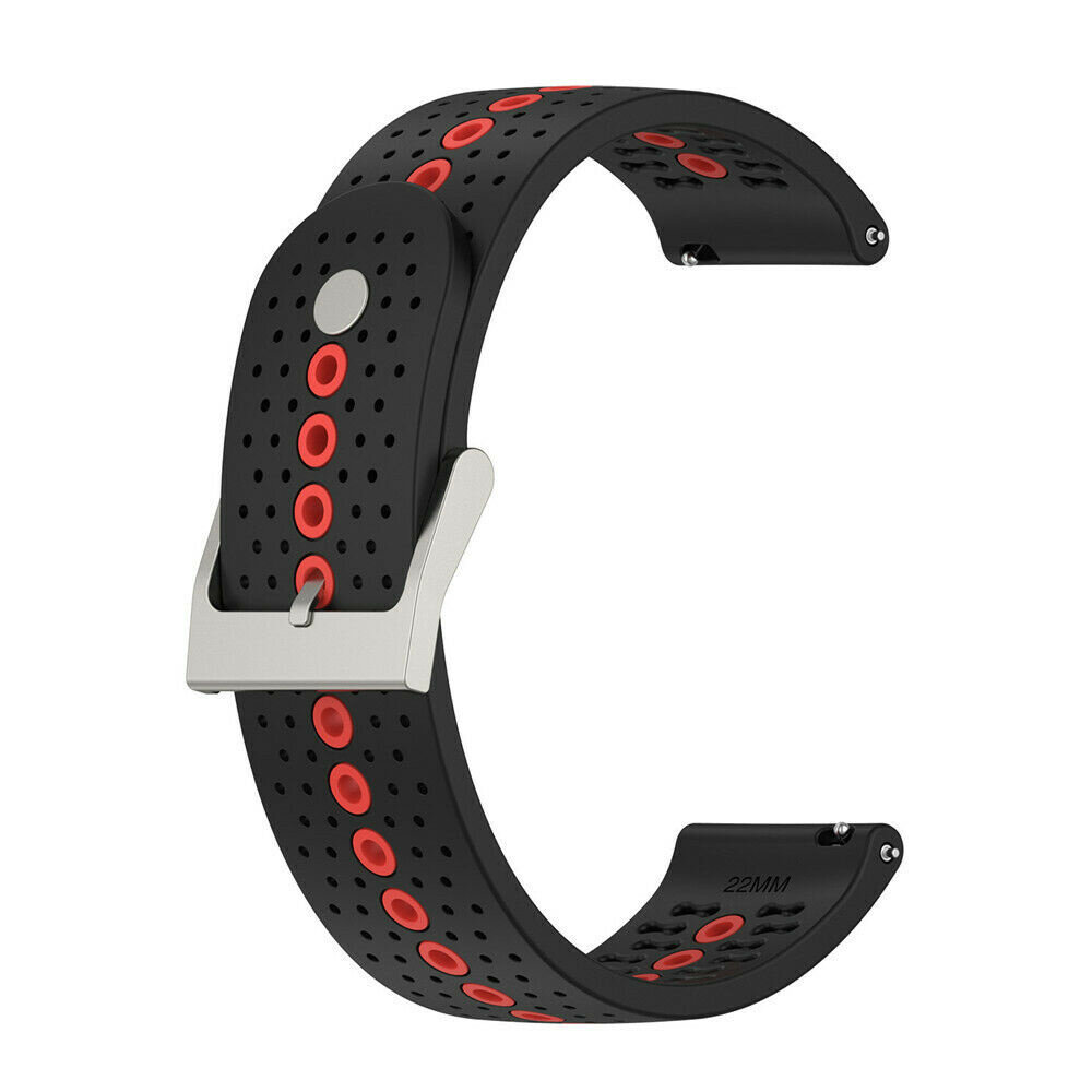 Strap-it® Strap-it Suunto Race (S) siliconen bandje (zwart/rood)