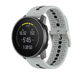 Strap-it® Suunto Race (S) siliconen bandje (grijs/zwart)