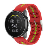 Strap-it® Suunto Race (S) siliconen bandje (rood/groen)