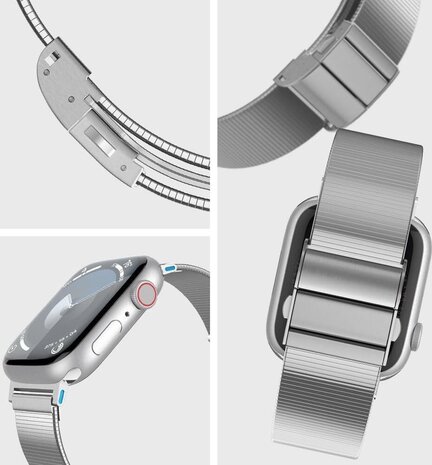 Spigen Spigen Apple Watch Sleek Link bandje (zilver)