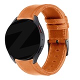 Bandz Bandz Xiaomi Watch 2 lederen band 'Classic' (bruin)