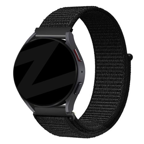 Bandz Bandz Oppo Watch X nylon loop band (zwart)