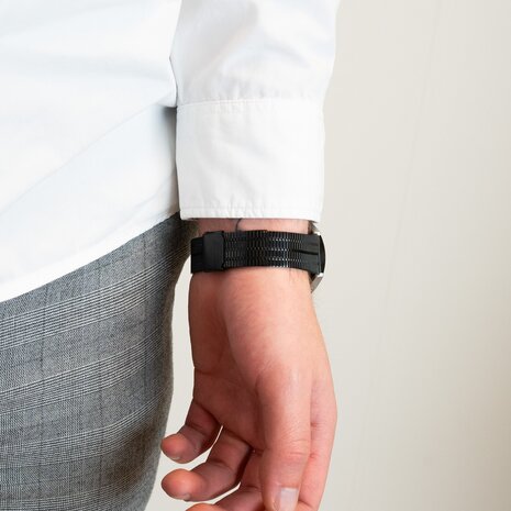 Bandz Bandz Oppo Watch X verstelbare stalen band (zwart) Bandz Bandz Oppo Watch X verstelbare stalen band (zwart)