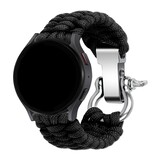 Strap-it® Realme Watch 2 (Pro) nylon rope bandje (zwart) Strap-it® Realme Watch 2 (Pro) nylon rope bandje (zwart)