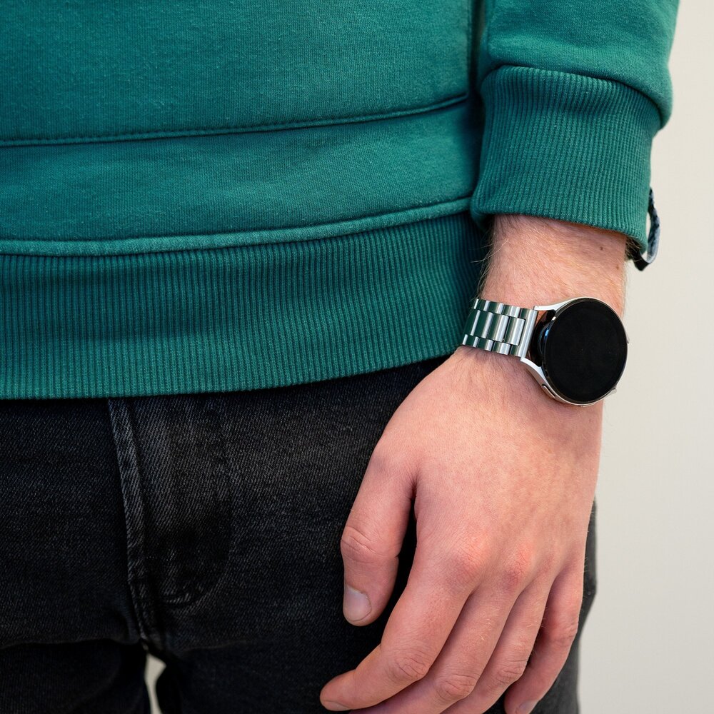 Bandz Bandz Realme Watch S (Pro) stalen band 'Classic' (zilver)