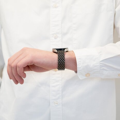 Bandz Bandz Realme Watch S (Pro) stalen band 'Dragon' (zwart)