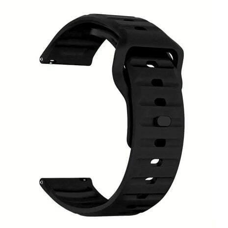 Strap-it® Strap-it Realme Watch S (Pro) outdoor siliconen bandje (zwart)