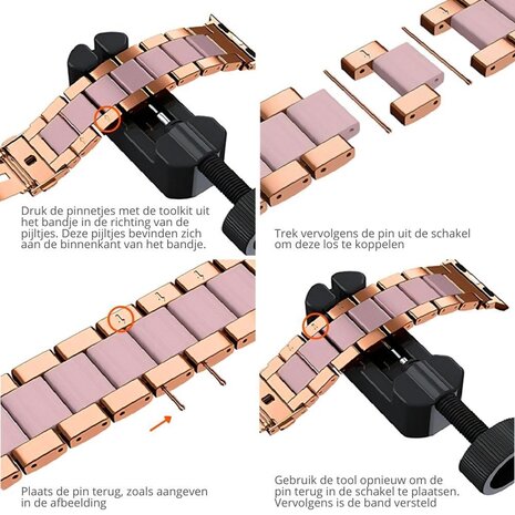 Strap-it® Strap-it Apple Watch Titanium bandje (zwart) Strap-it® Strap-it Apple Watch Titanium bandje (zwart)