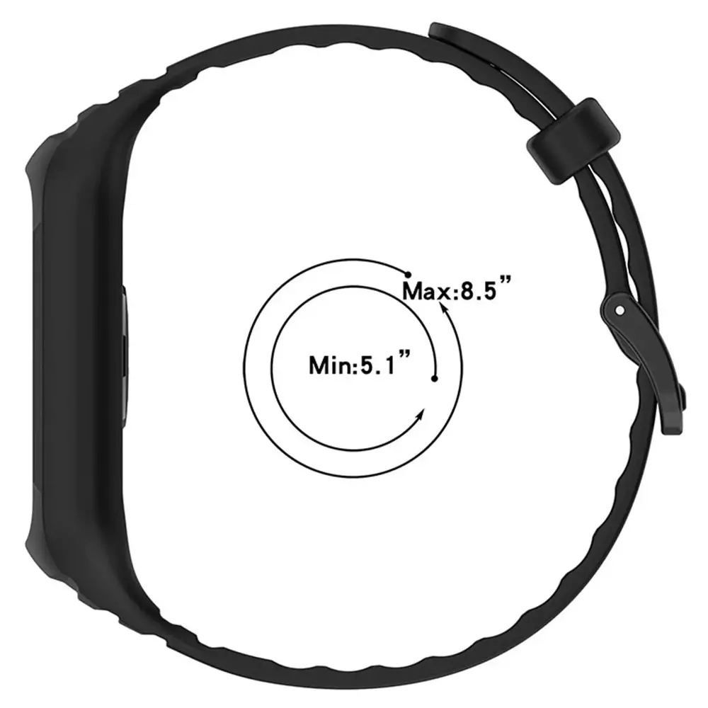 Strap-it® Strap-it Honor Band 9 TPU band met frame (zwart)