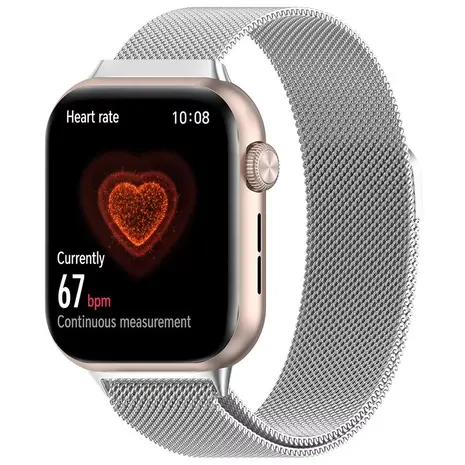 Strap-it® Strap-it Honor Watch 5 Milanese band (zilver) Strap-it® Strap-it Honor Watch 5 Milanese band (zilver)