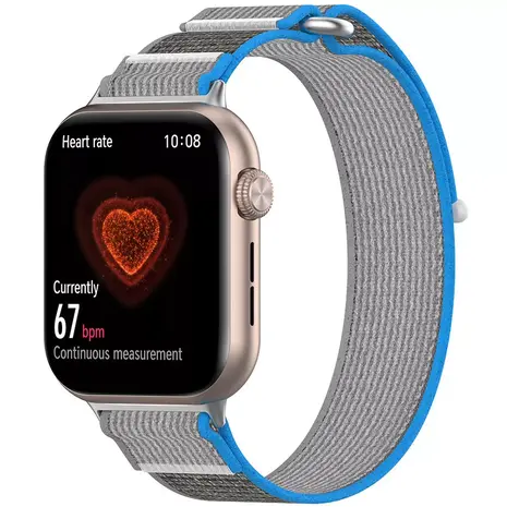 Strap-it® Strap-it Honor Watch 5 nylon band (grijs-blauw)