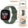 Strap-it® Strap-it Fitbit Versa 4 siliconen classic bandje (donkergroen) Strap-it® Strap-it Fitbit Versa 4 siliconen classic bandje (donkergroen)