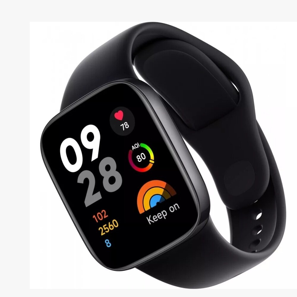 Strap-it® Strap-it Redmi Watch 3 siliconen bandje (zwart)