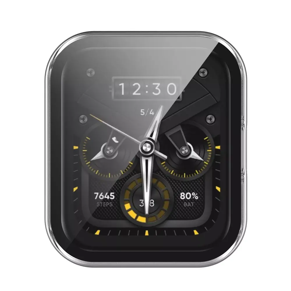 Strap-it® Strap-it Realme Watch 2 Pro PC case met glas (transparant)