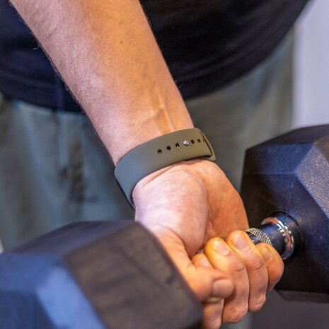 Strap-it® Strap-it Apple Watch silicone band (donkergroen)