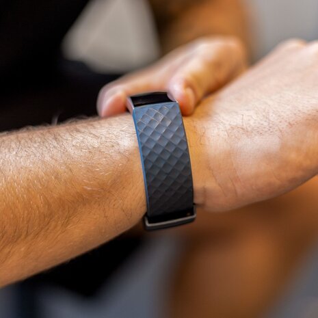 Strap-it® Strap-it Fitbit Charge 3 silicone band (grijsblauw)