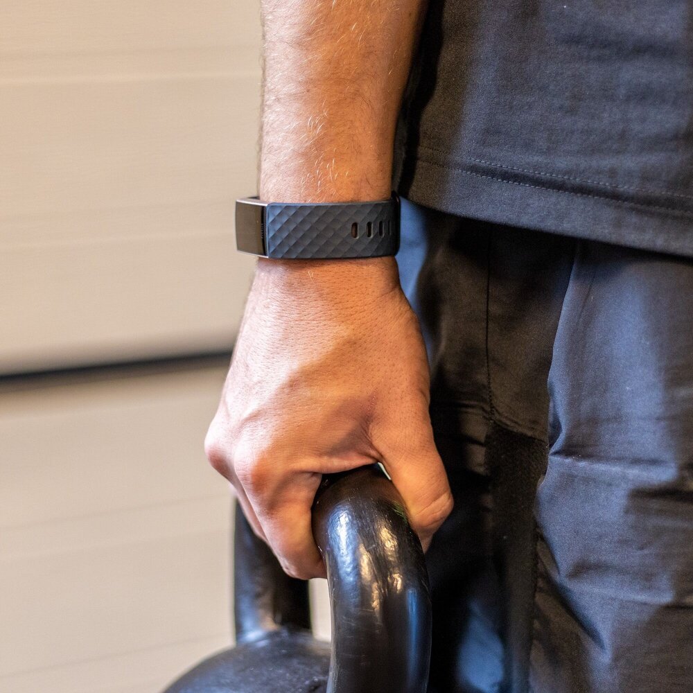 Strap-it® Strap-it Fitbit Charge 4 silicone band (grijsblauw)