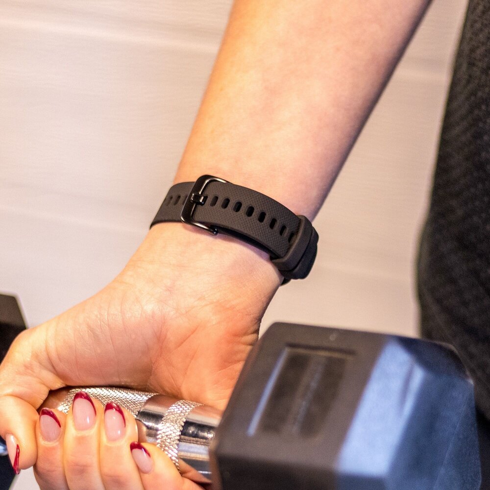 Strap-it® Strap-it siliconen horlogeband 18mm universeel (zwart)