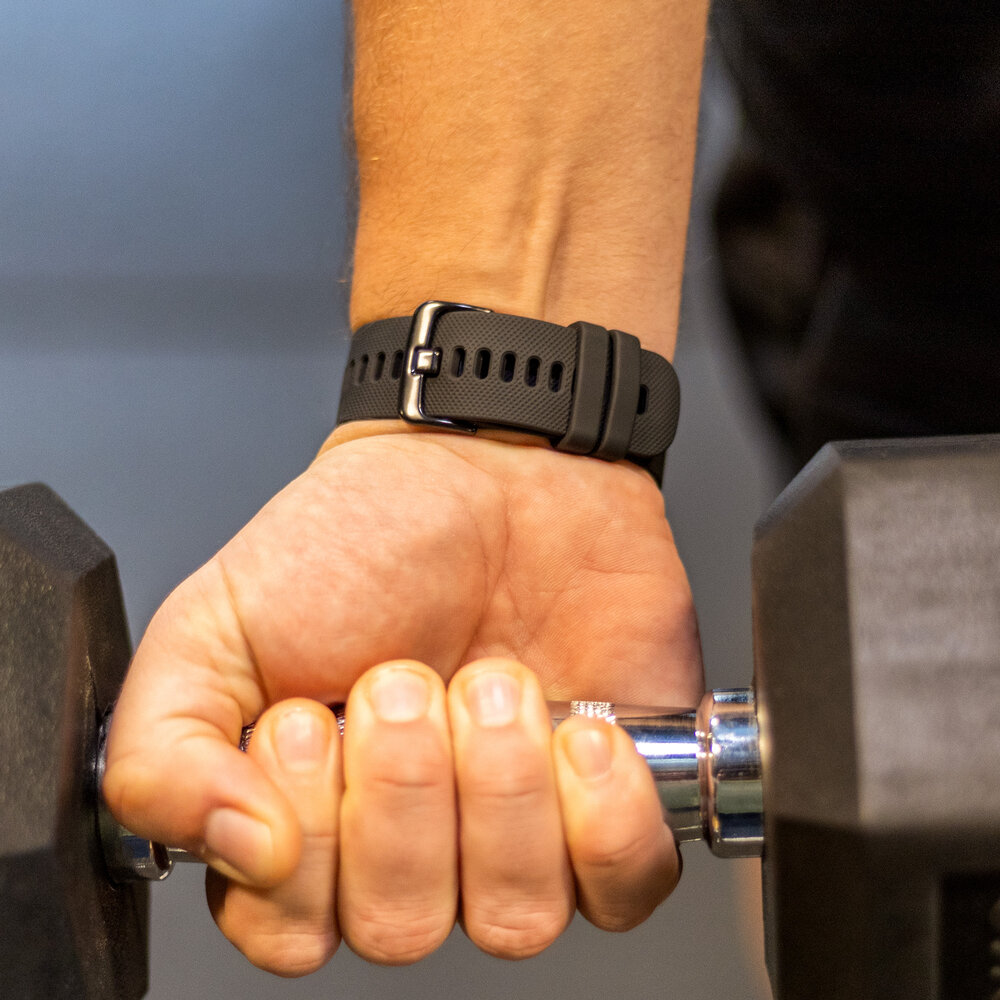 Strap-it® Strap-it Amazfit GTR 2 luxe siliconen bandje (zwart)