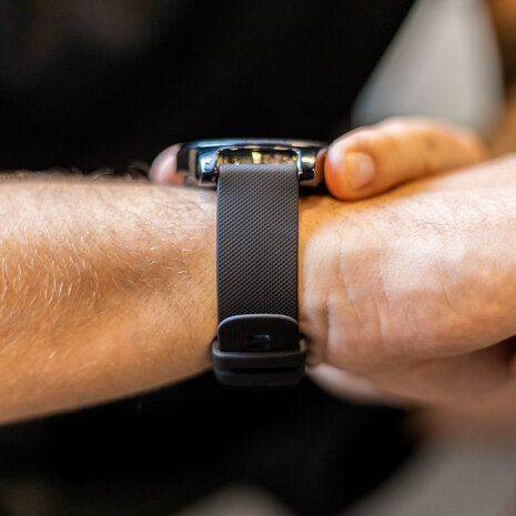 Strap-it® Strap-it Xiaomi Mi Watch luxe siliconen bandje (zwart)