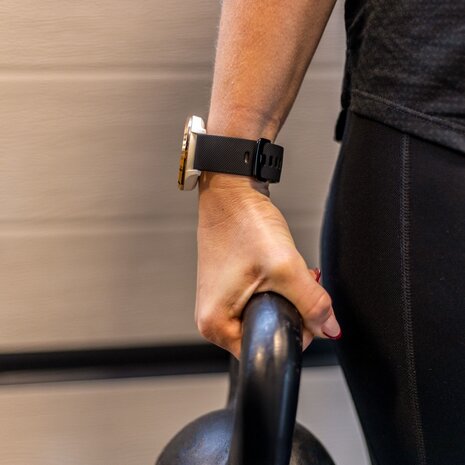 Strap-it® Strap-it Polar Ignite 3 luxe siliconen bandje (zwart)