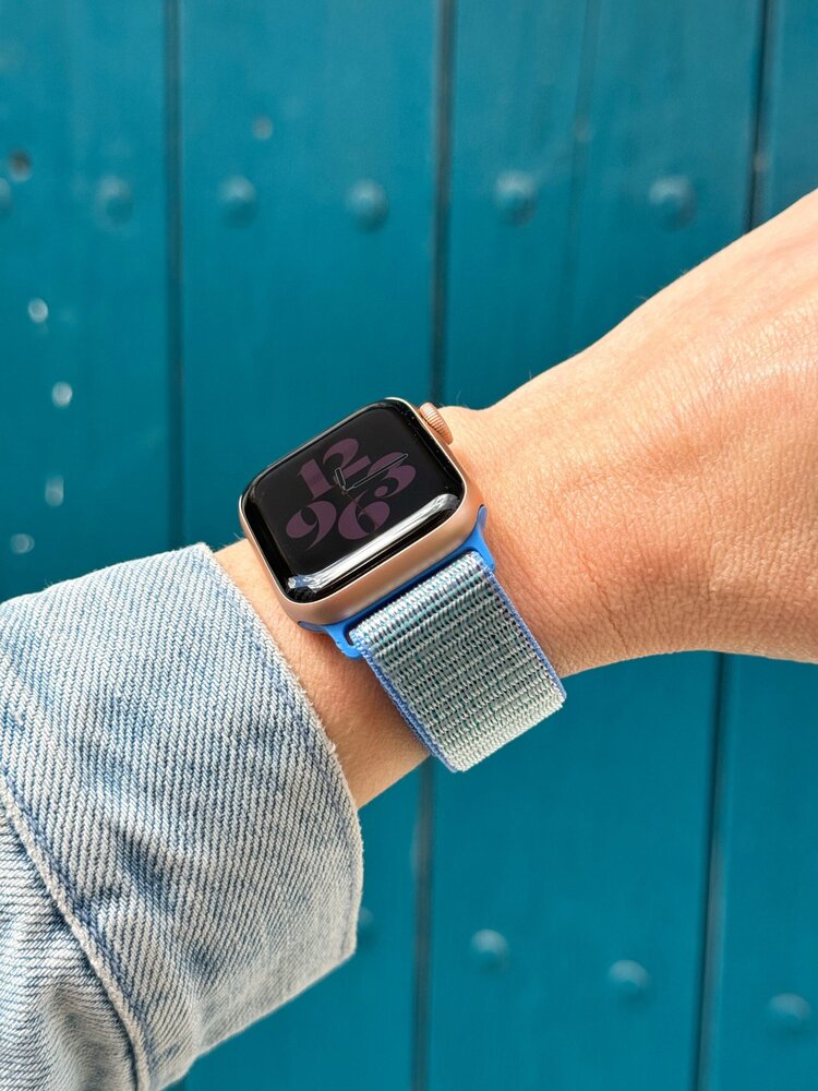 Strap-it® Strap-it Samsung Galaxy Watch 7 - 40mm nylon band (blauw) Strap-it® Strap-it Samsung Galaxy Watch 7 - 40mm nylon band (blauw)