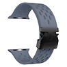 Strap-it® Strap-it Apple Watch siliconen air bandje met P-Buckle (grijsblauw) Strap-it® Strap-it Apple Watch siliconen air bandje met P-Buckle (grijsblauw)