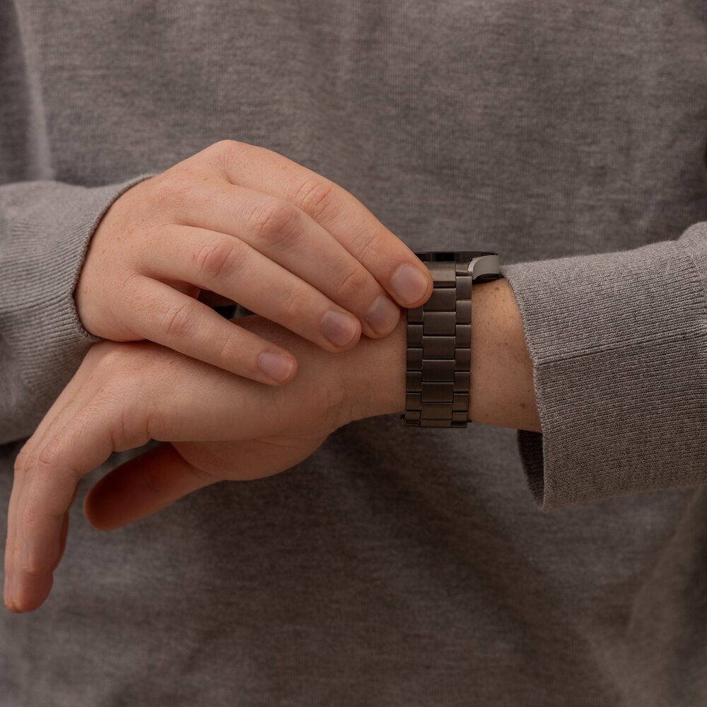 Strap-it® Strap-it Samsung Galaxy Watch 4 40mm titanium bandje (grafiet)