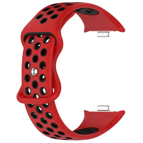 Strap-it® Strap-it Redmi Watch 4 sport bandje (rood/zwart) Strap-it® Strap-it Redmi Watch 4 sport bandje (rood/zwart)
