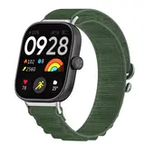 Strap-it® Redmi Watch 4 Alpine nylon bandje (groen) Strap-it® Redmi Watch 4 Alpine nylon bandje (groen)