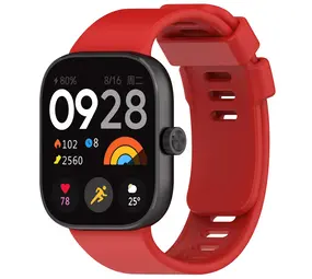 Strap-it® Xiaomi Smart Band 8 Pro siliconen bandje (rood)