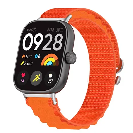 Strap-it® Strap-it Xiaomi Smart Band 9 Pro Alpine nylon bandje (oranje)