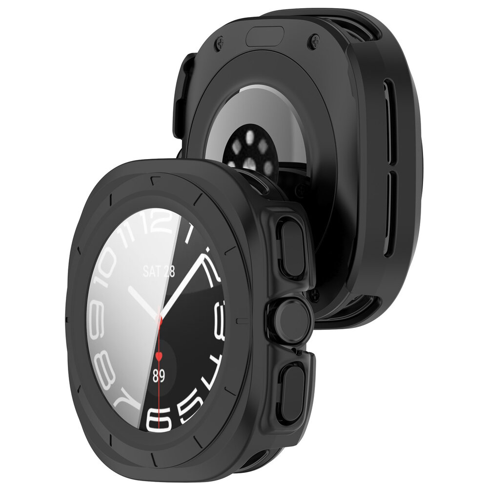 Strap-it® Strap-it Galaxy Watch Ultra hard case glas (zwart)