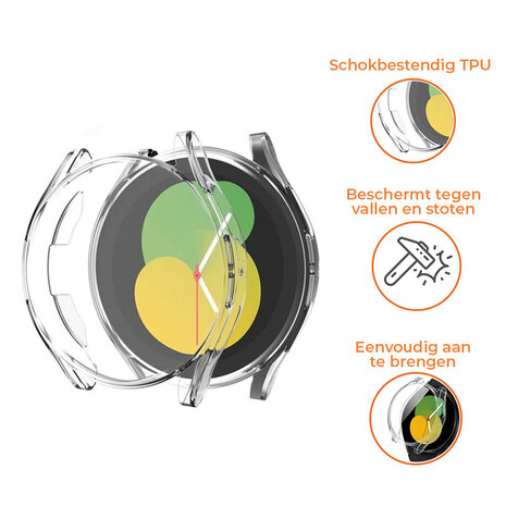 Strap-it® Strap-it Galaxy Watch 5 40mm TPU case (transparant)