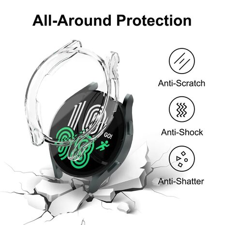 Strap-it® Strap-it Galaxy Watch 4 - 44mm TPU case (transparant)