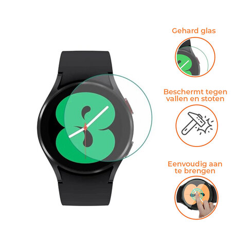 Strap-it® Strap-it Galaxy Watch 4 - 40mm screenprotector (glas)