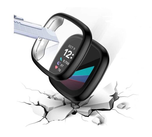 Strap-it® Strap-it Fitbit Versa 3 TPU case (zwart)
