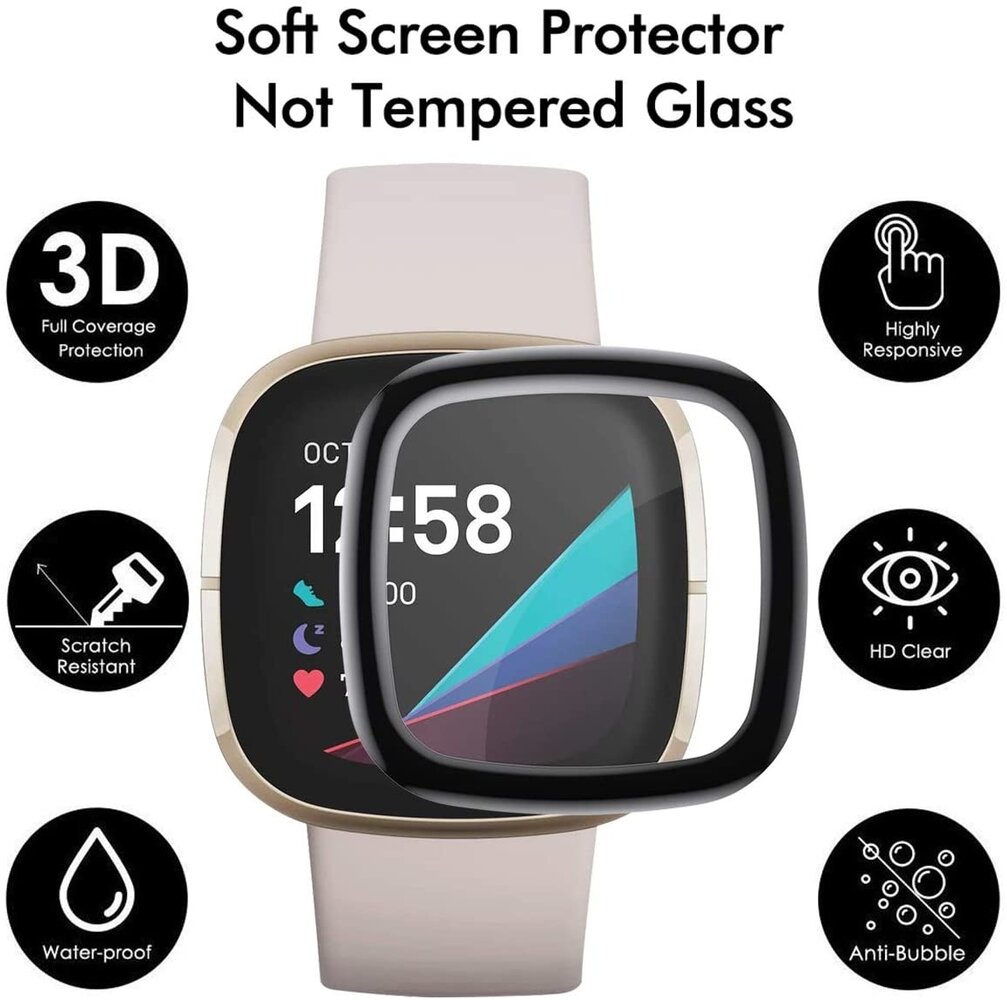 Strap-it® Strap-it Fitbit Versa 3 screen protector