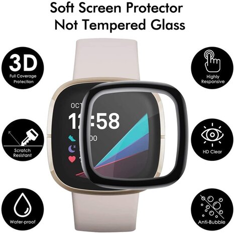Strap-it® Strap-it Fitbit Versa 3 screen protector
