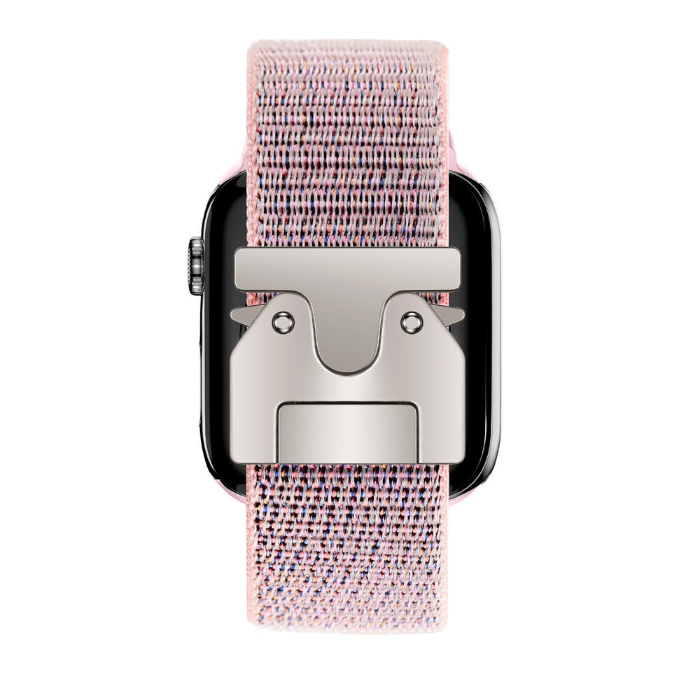 Bandz Bandz Apple Watch nylon band 'Classic' met P-buckle (pink sand)