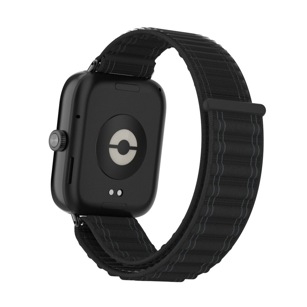 Strap-it® Strap-it Xiaomi Smart Band 8 Pro Wave nylon bandje (zwart)