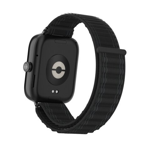 Strap-it® Strap-it Xiaomi Smart Band 8 Pro Wave nylon bandje (zwart)