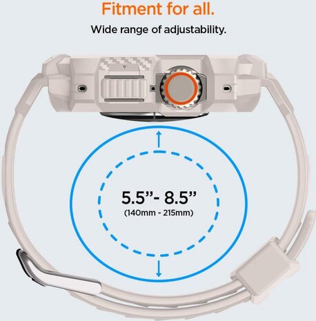 Spigen Spigen Apple Watch Ultra Rugged Armor bandje (Beige)