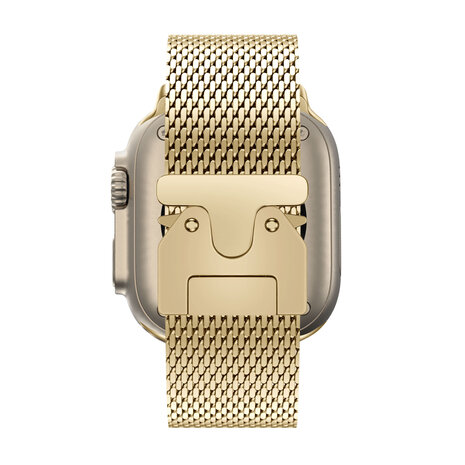 Bandz Bandz Apple Watch Milanese loop band met P-buckle (goud)