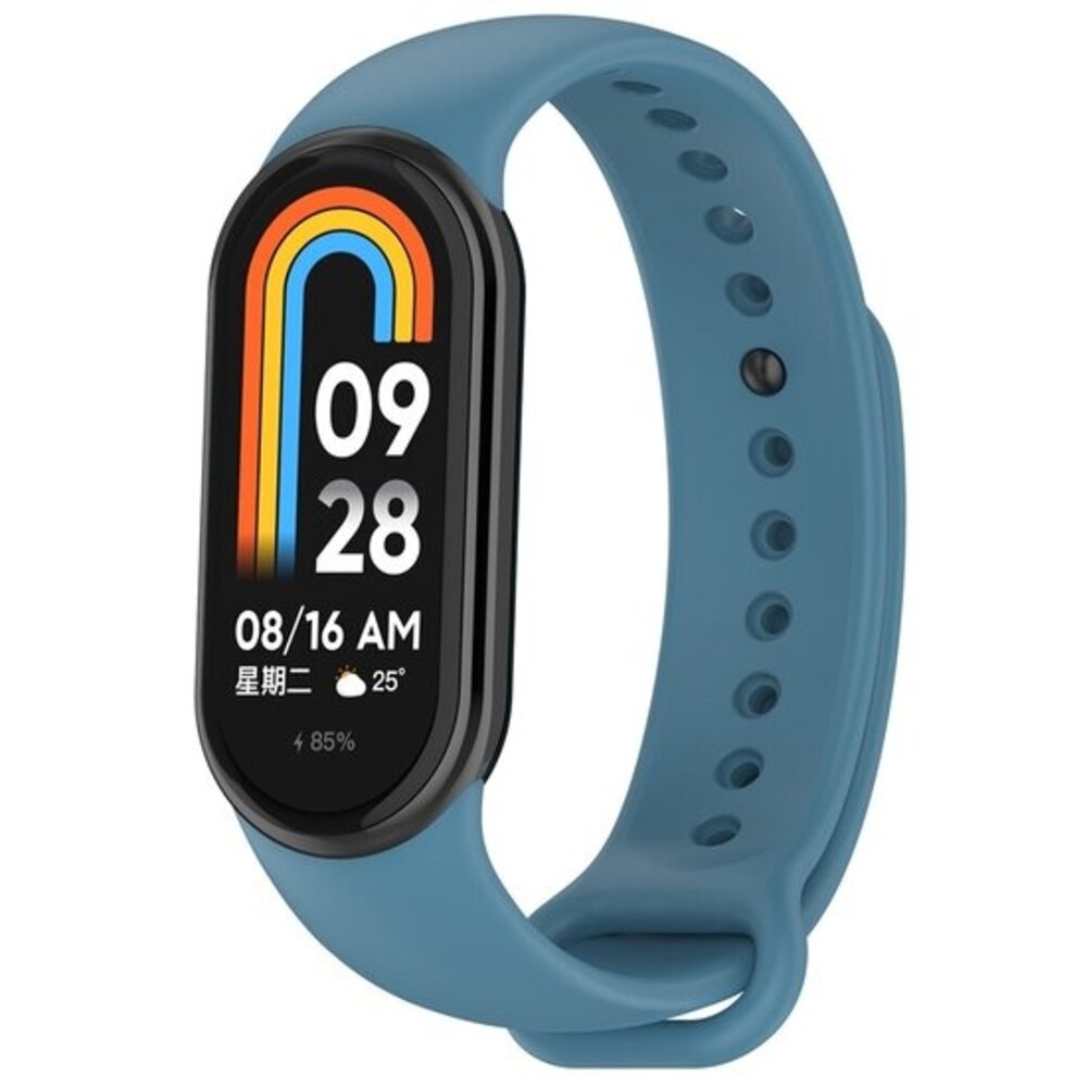 Strap-it® Strap-it Xiaomi Smart Band 8 siliconen bandje (grijsblauw)
