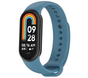 Strap-it® Xiaomi Smart Band 9 siliconen bandje (grijsblauw)