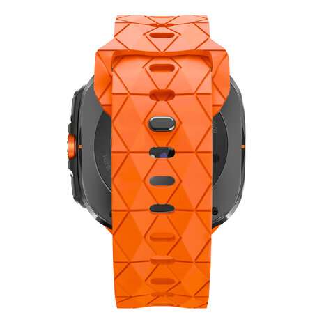 Bandz Bandz Samsung Galaxy Watch Ultra siliconen band 'Hexagons' (oranje)