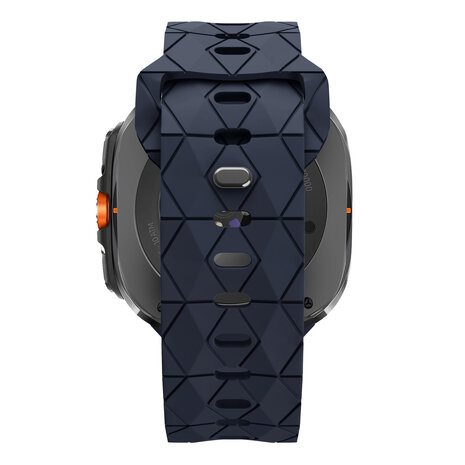 Bandz Bandz Samsung Galaxy Watch Ultra siliconen band 'Hexagons' (donkerblauw)