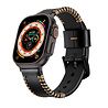 Strap-it® Strap-it Apple Watch Stitched leren band (zwart) Strap-it® Strap-it Apple Watch Stitched leren band (zwart)